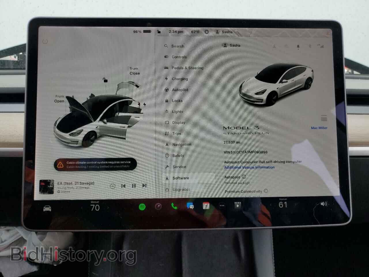 2021 TESLA MODEL 3 - VIN: 5YJ3E1EA3MF093898 - Photo 9
