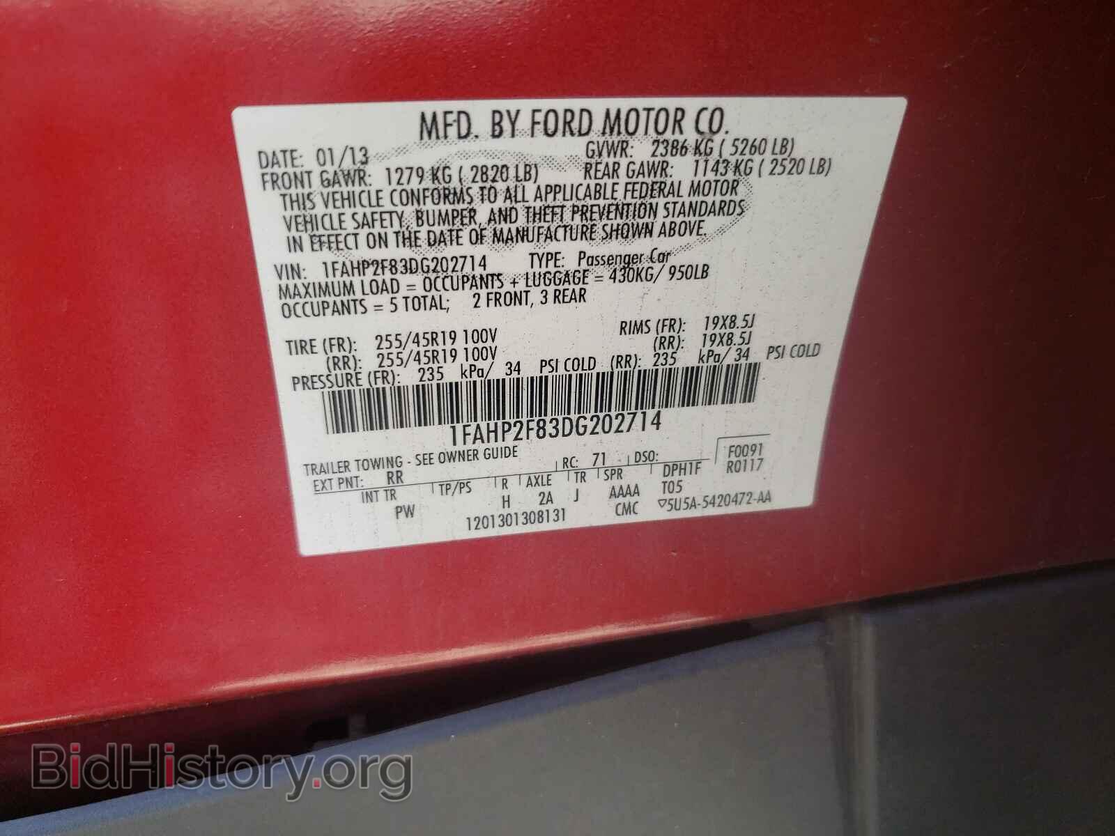 2013 FORD TAURUS - VIN: 1FAHP2F83DG202714 - Photo 10