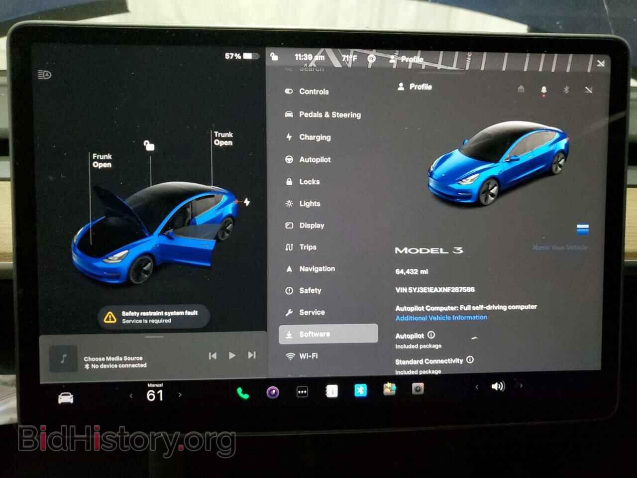 2022 TESLA MODEL 3 - VIN: 5YJ3E1EAXNF287586 - Фото 9