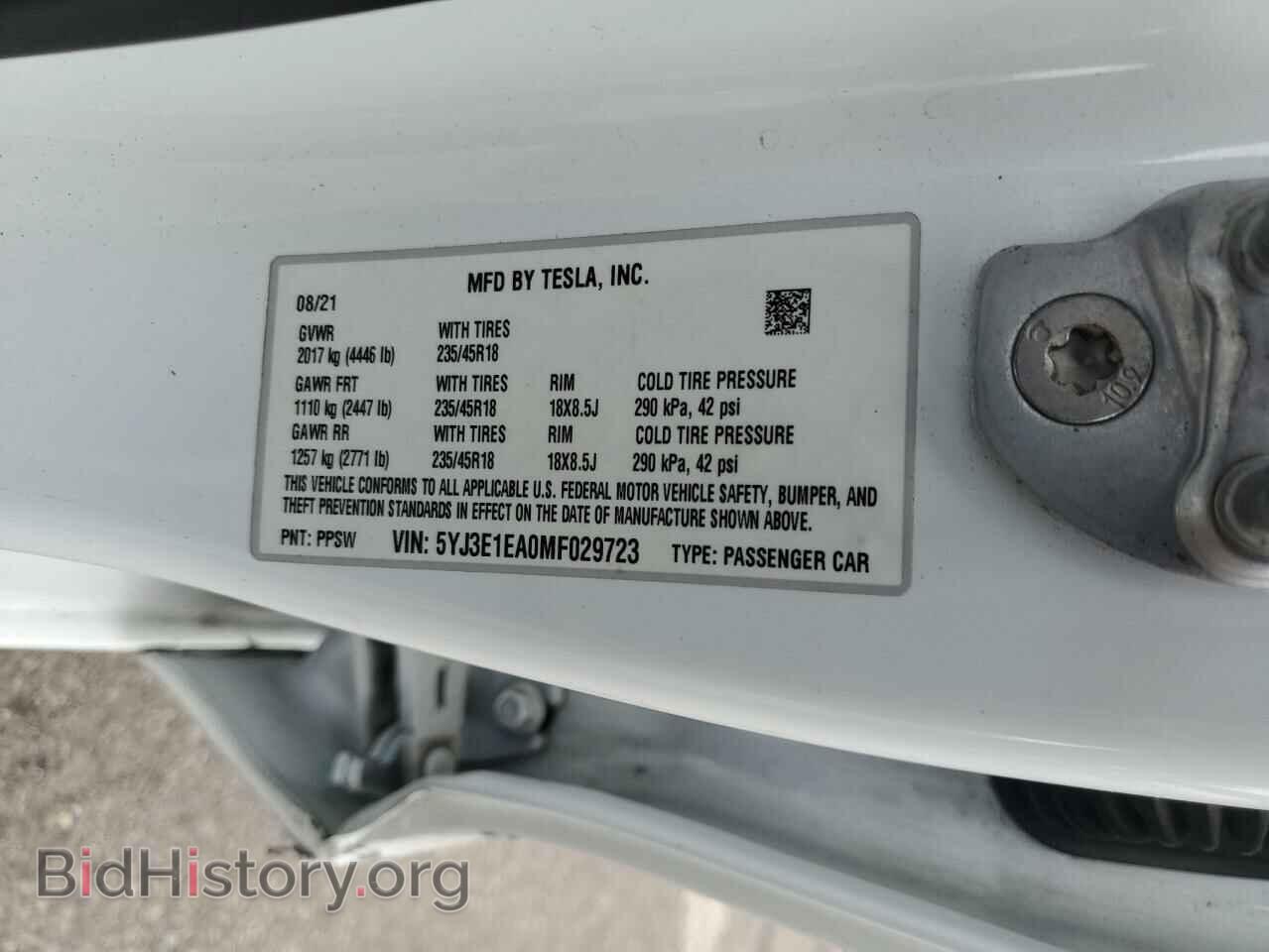 2021 TESLA MODEL 3 - VIN: 5YJ3E1EA0MF029723 - Фото 12