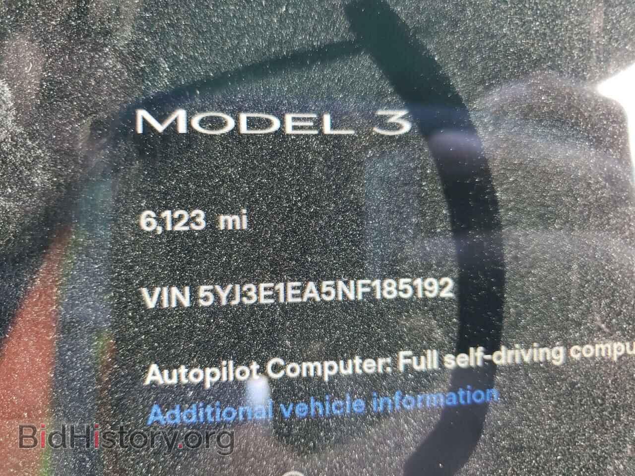 2022 TESLA MODEL 3 - VIN: 5YJ3E1EA5NF185192 - Фото 8