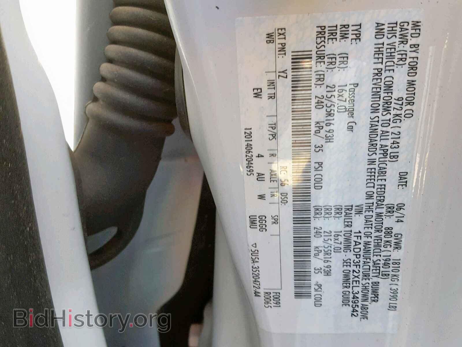 2014 FORD FOCUS - VIN: 1FADP3F2XEL349542 - Фото 10