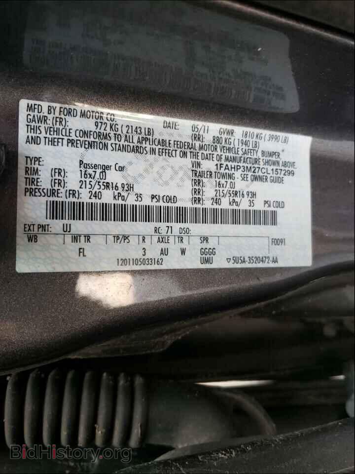 2012 FORD FOCUS - VIN: 1FAHP3M27CL157299 - Фото 10