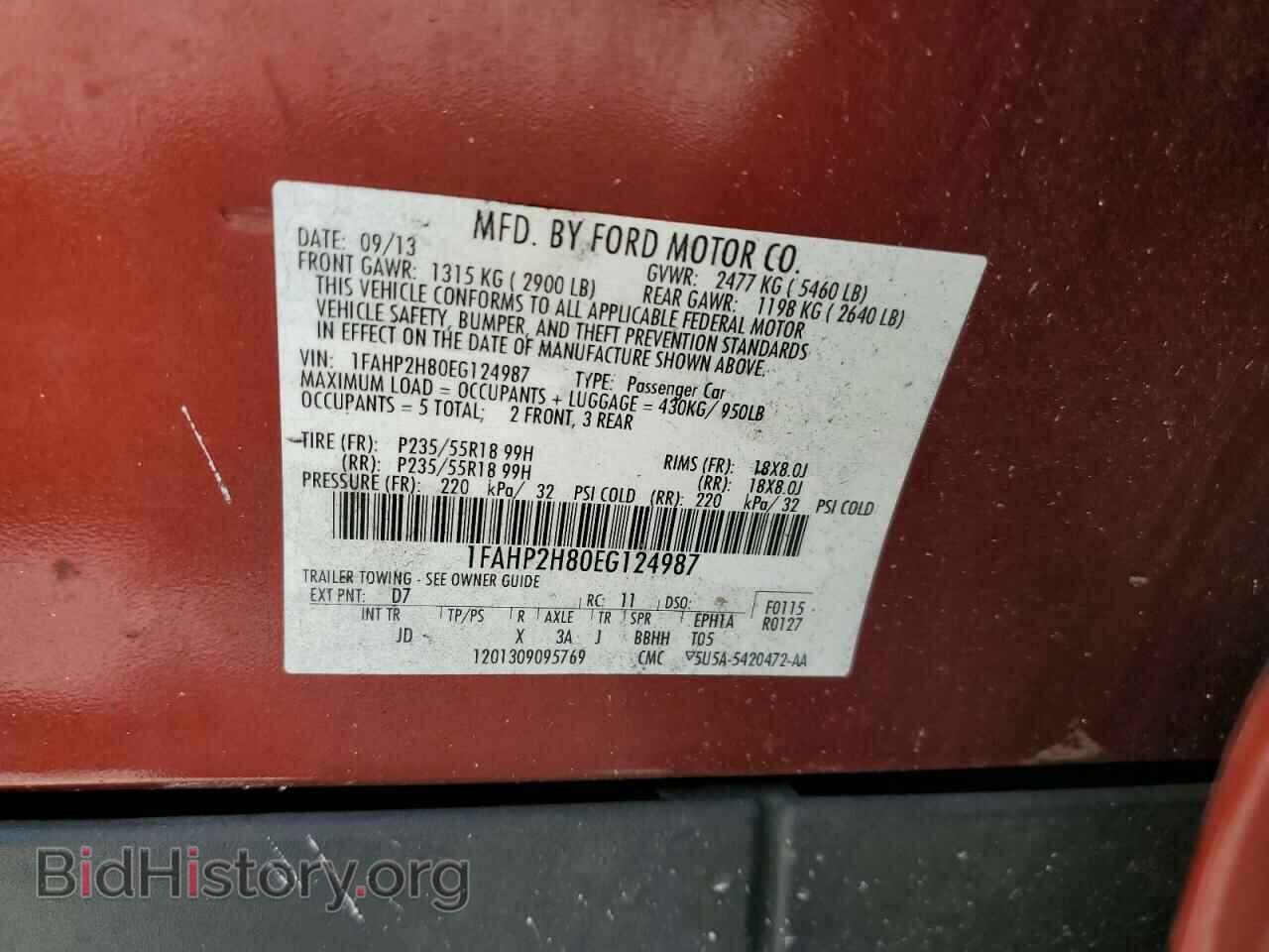 2014 FORD TAURUS - VIN: 1FAHP2H80EG124987 - Photo 10