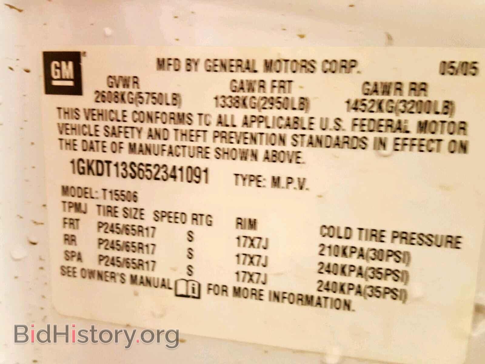 2005 GMC ENVOY - VIN: 1GKDT13S652341091 - Фото 10