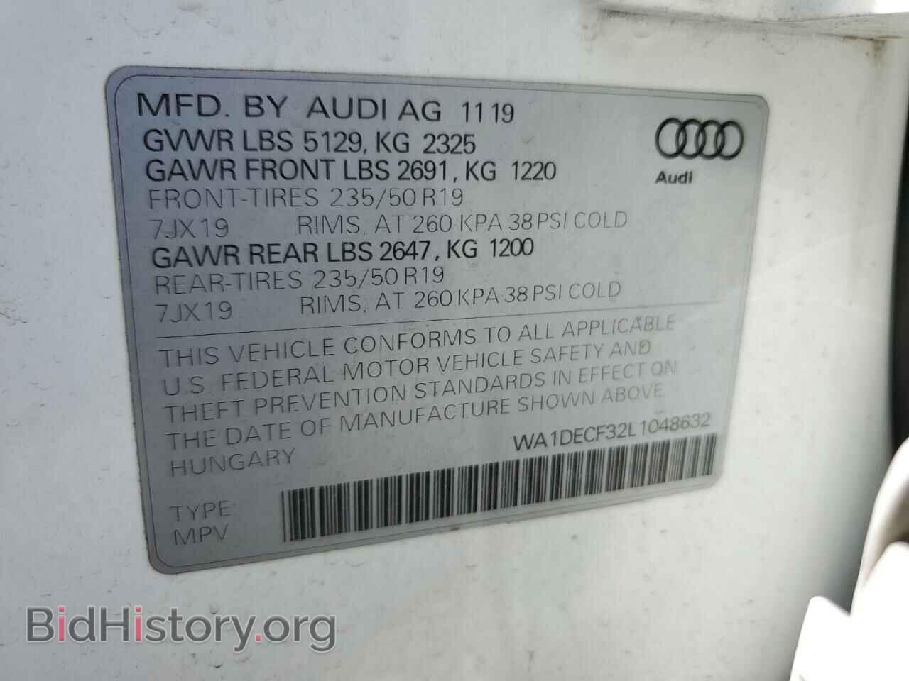 2020 AUDI Q3 - VIN: WA1DECF32L1048632 - Фото 13