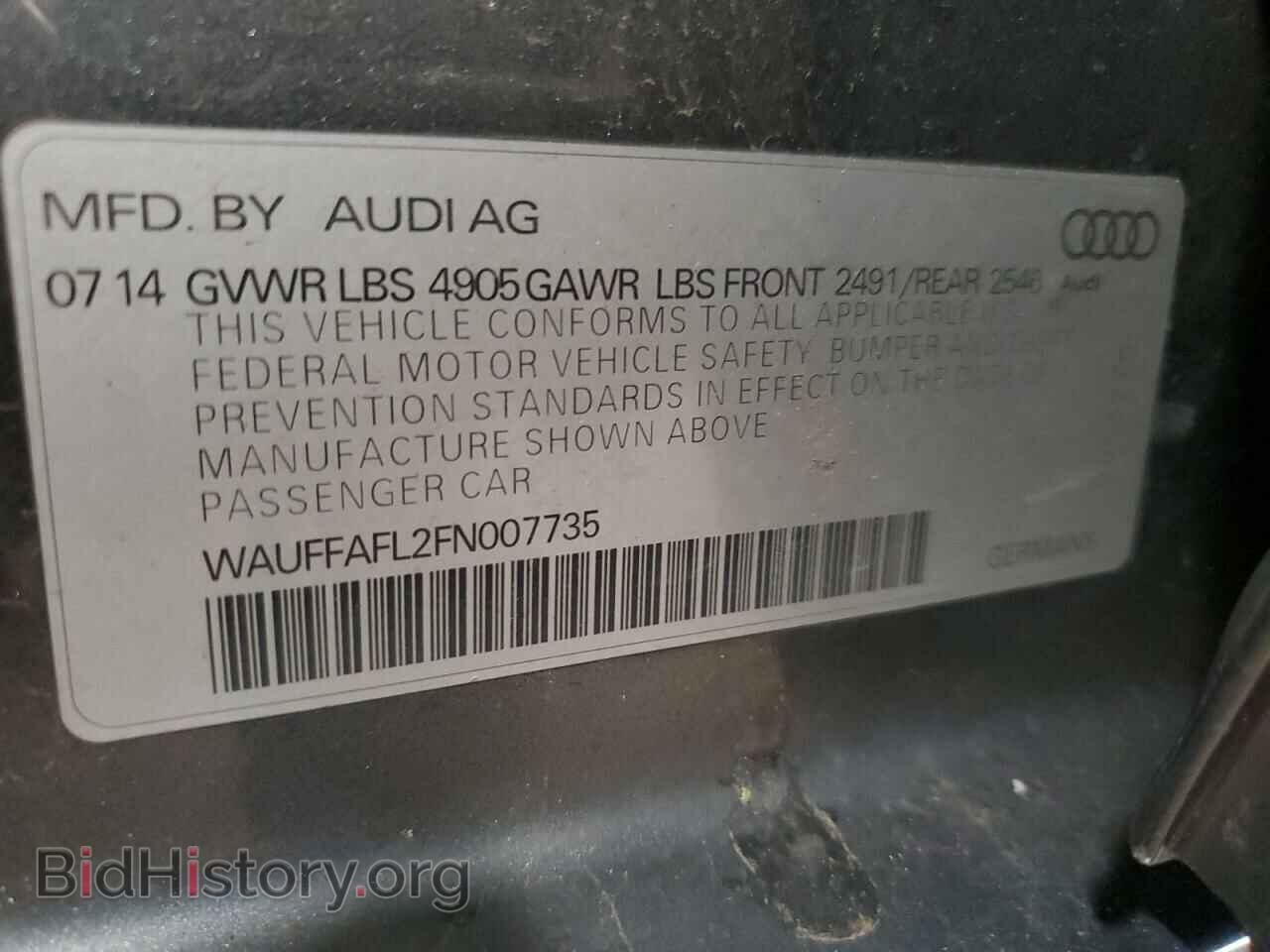 2015 AUDI A4 - VIN: WAUFFAFL2FN007735 - Фото 12