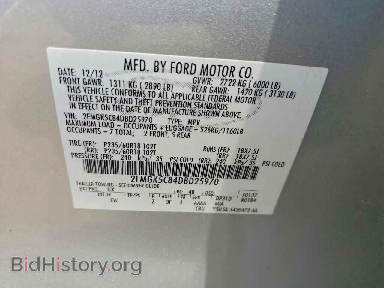 2013 FORD FLEX - VIN: 2FMGK5C84DBD25970 - Photo 13