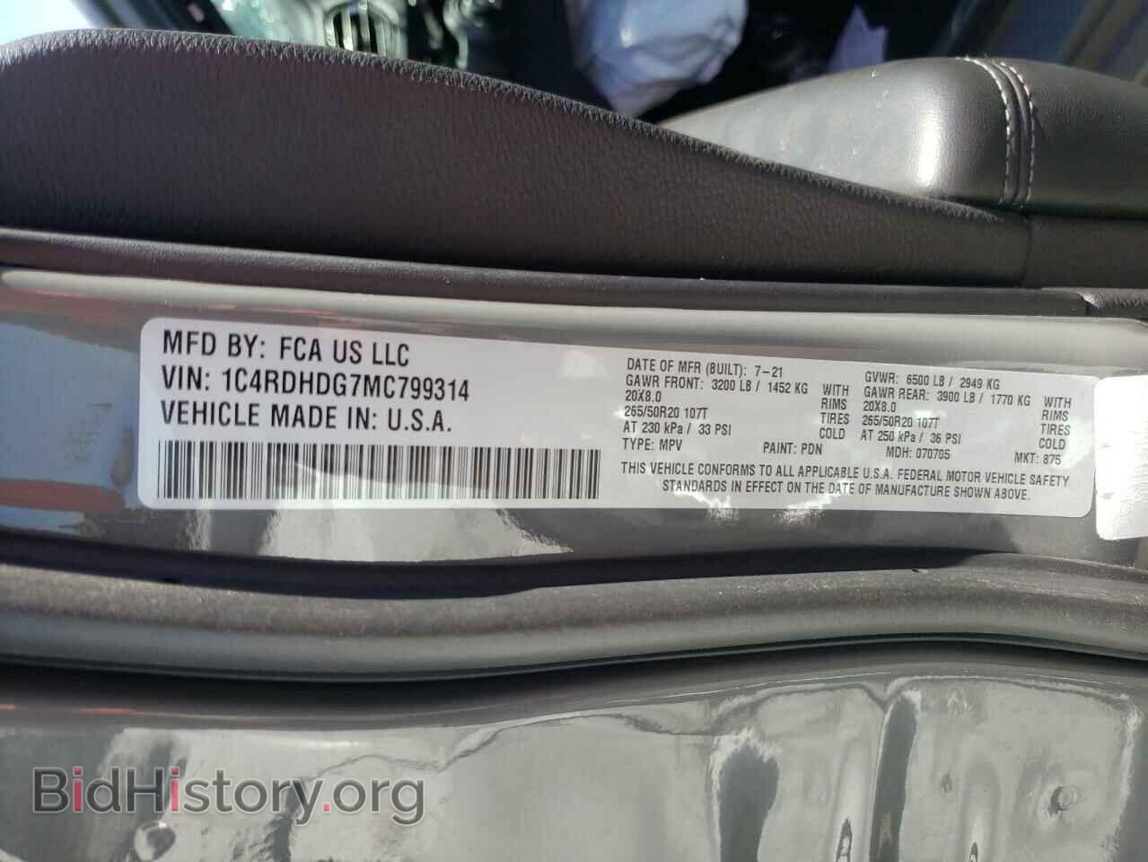 2021 DODGE DURANGO - VIN: 1C4RDHDG7MC799314 - Photo 10