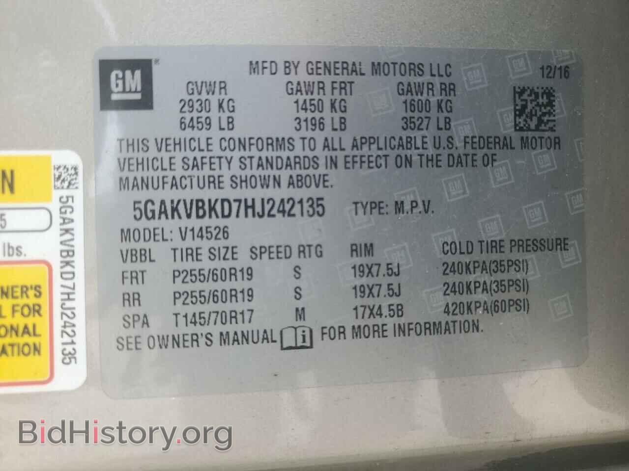 2017 BUICK ENCLAVE - VIN: 5GAKVBKD7HJ242135 - Фото 13