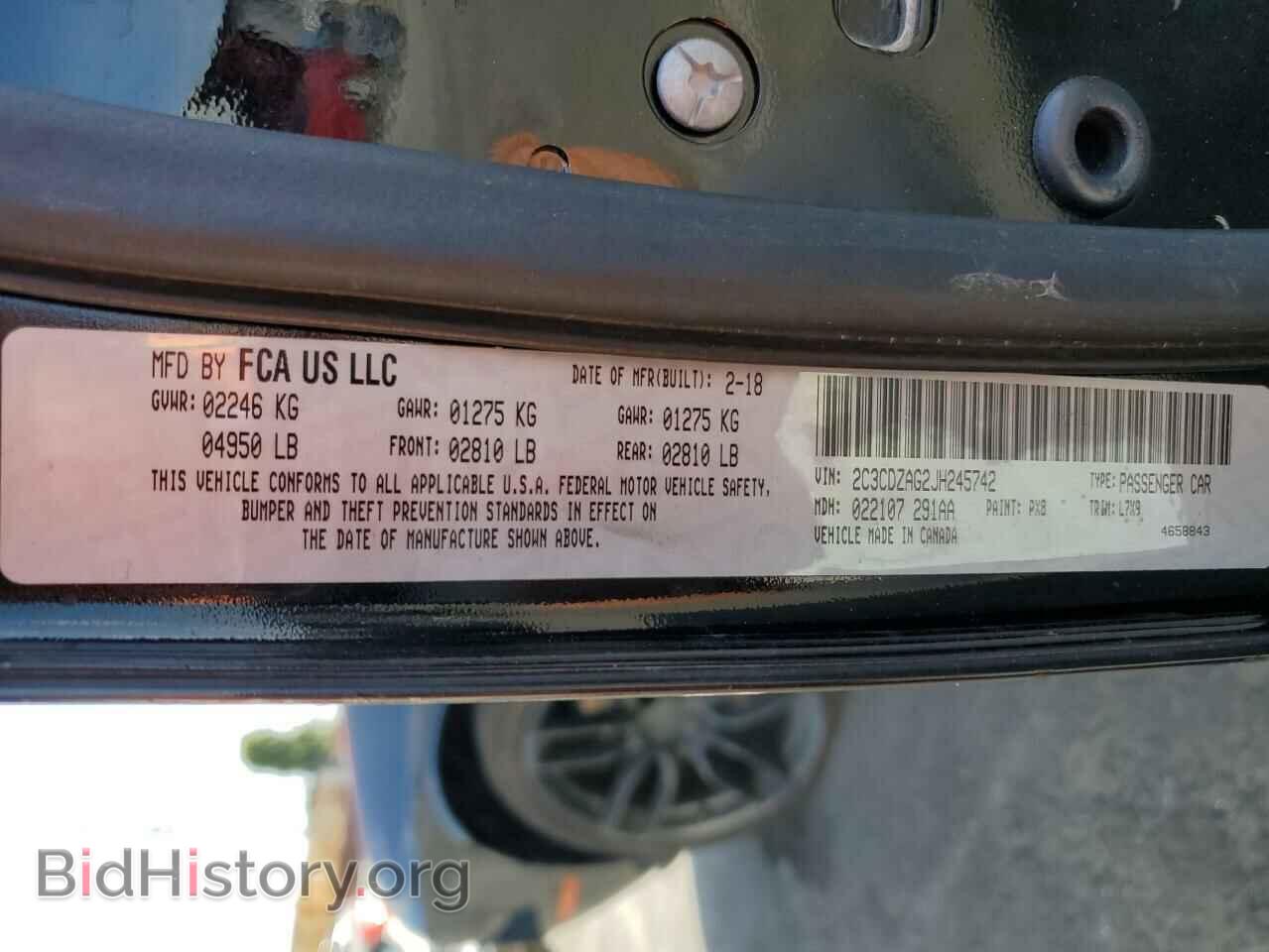 2018 DODGE CHALLENGER - VIN: 2C3CDZAG2JH245742 - Photo 12