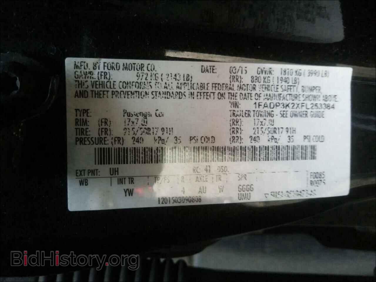 2015 FORD FOCUS - VIN: 1FADP3K2XFL253384 - Фото 10