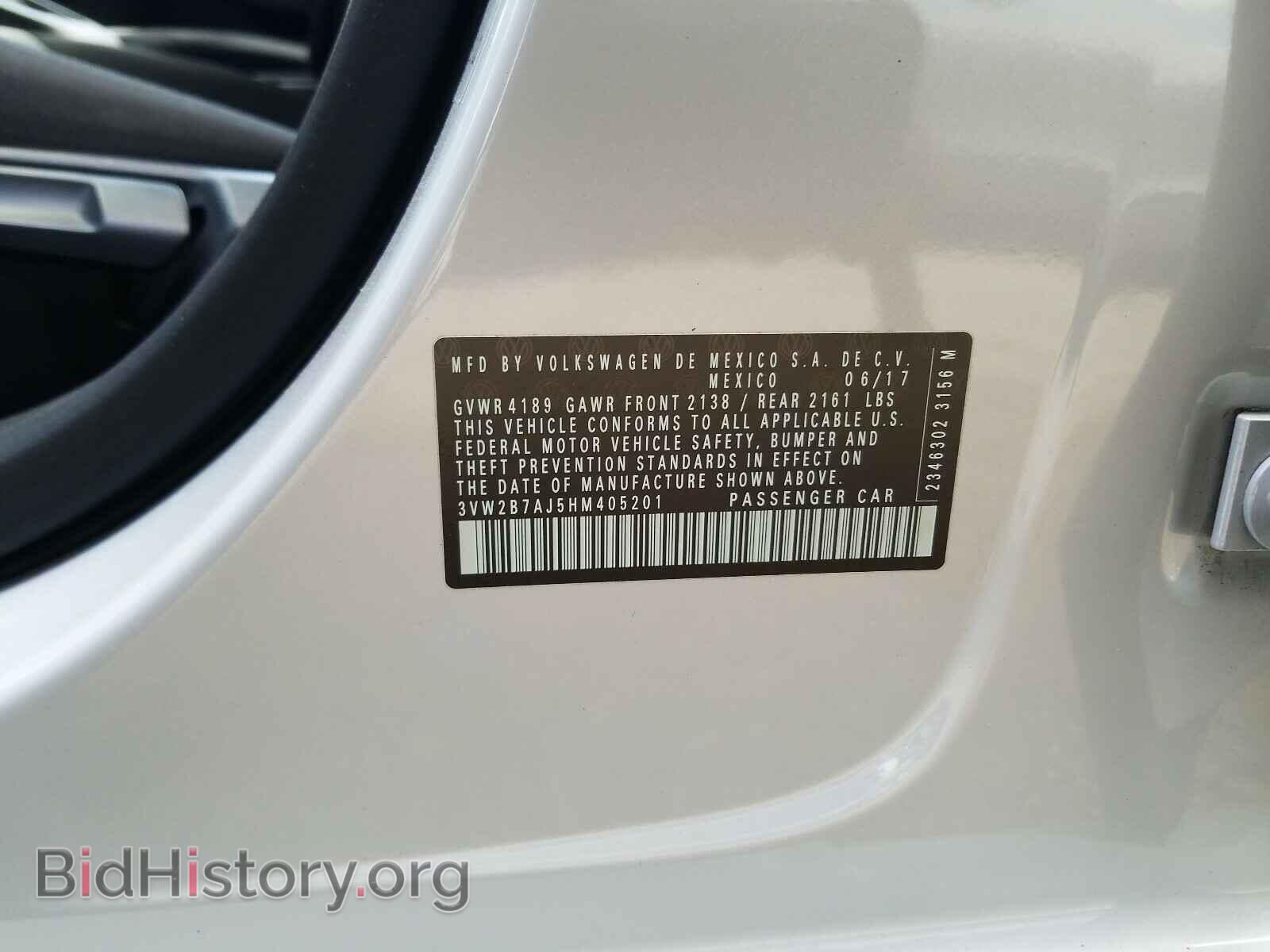 2017 VOLKSWAGEN JETTA - VIN: 3VW2B7AJ5HM405201 - Photo 10