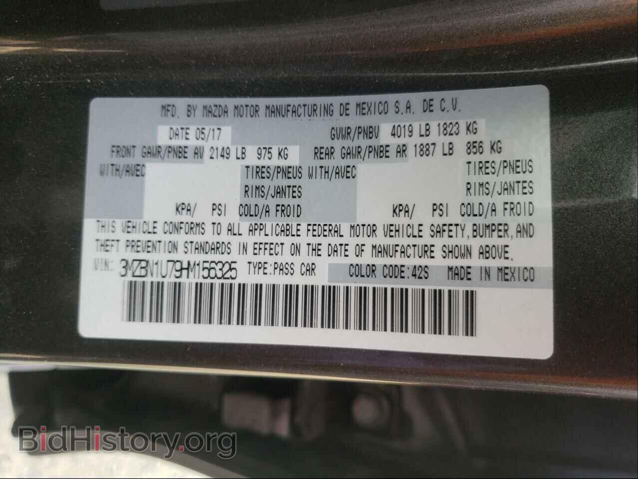 2017 MAZDA 3 - VIN: 3MZBN1U79HM156325 - Фото 10