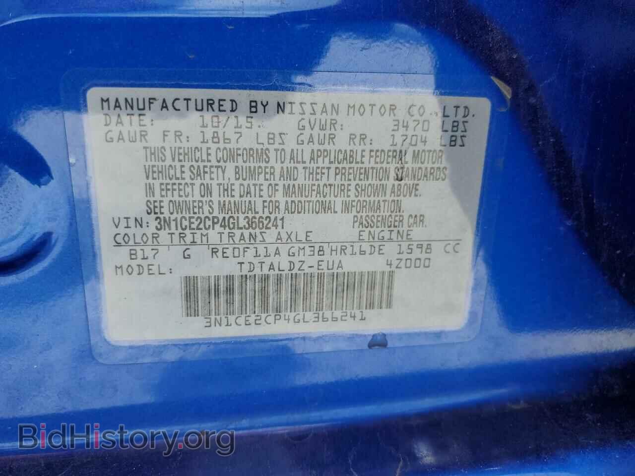 2016 NISSAN VERSA - VIN: 3N1CE2CP4GL366241 - Photo 10