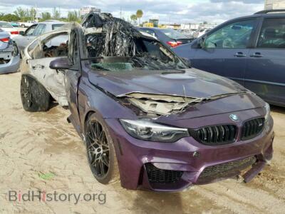 2018 BMW M3, фиолетовый — VIN WBS8M9C50J5L00511, Copart