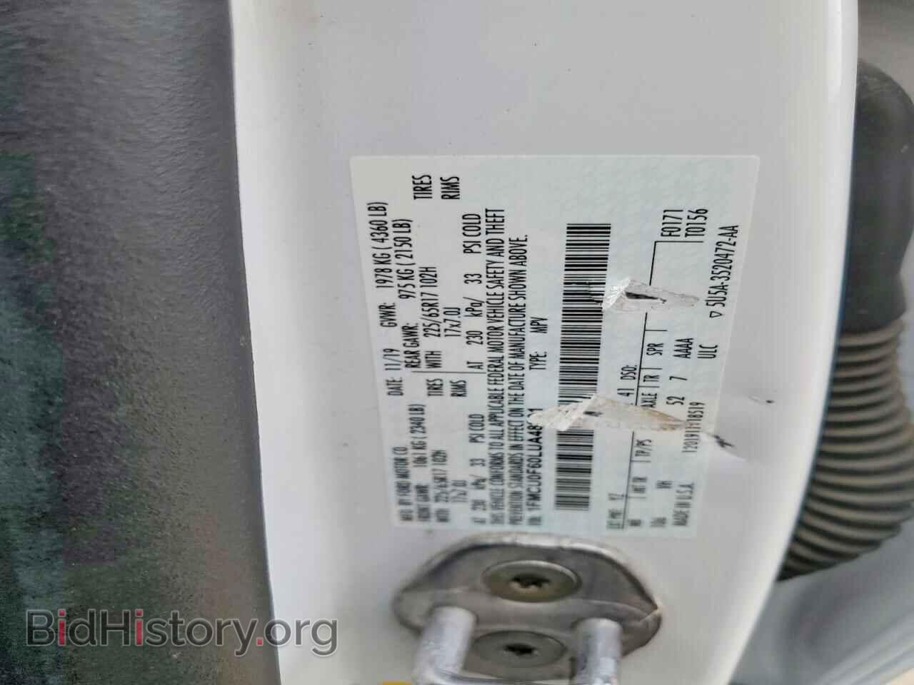 2020 FORD ESCAPE - VIN: 1FMCU0F60LUA48801 - Фото 13