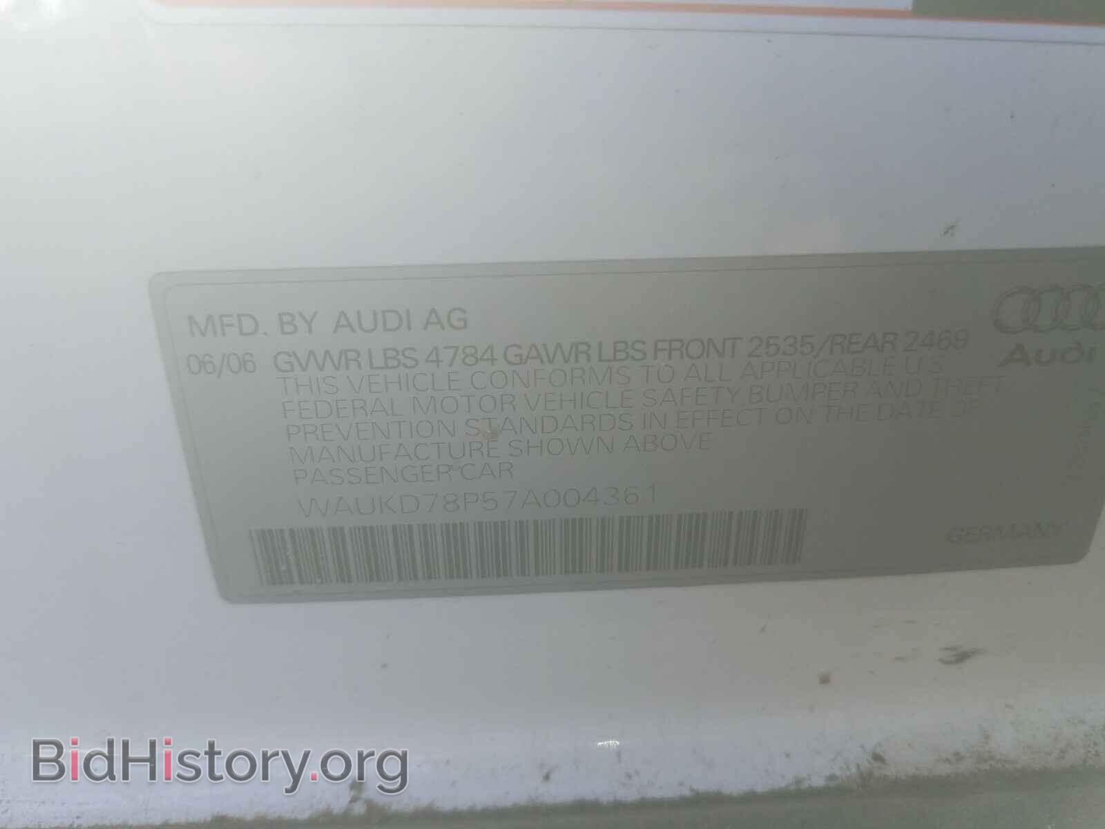 2007 AUDI A3 - VIN: WAUKD78P57A004361 - Фото 10