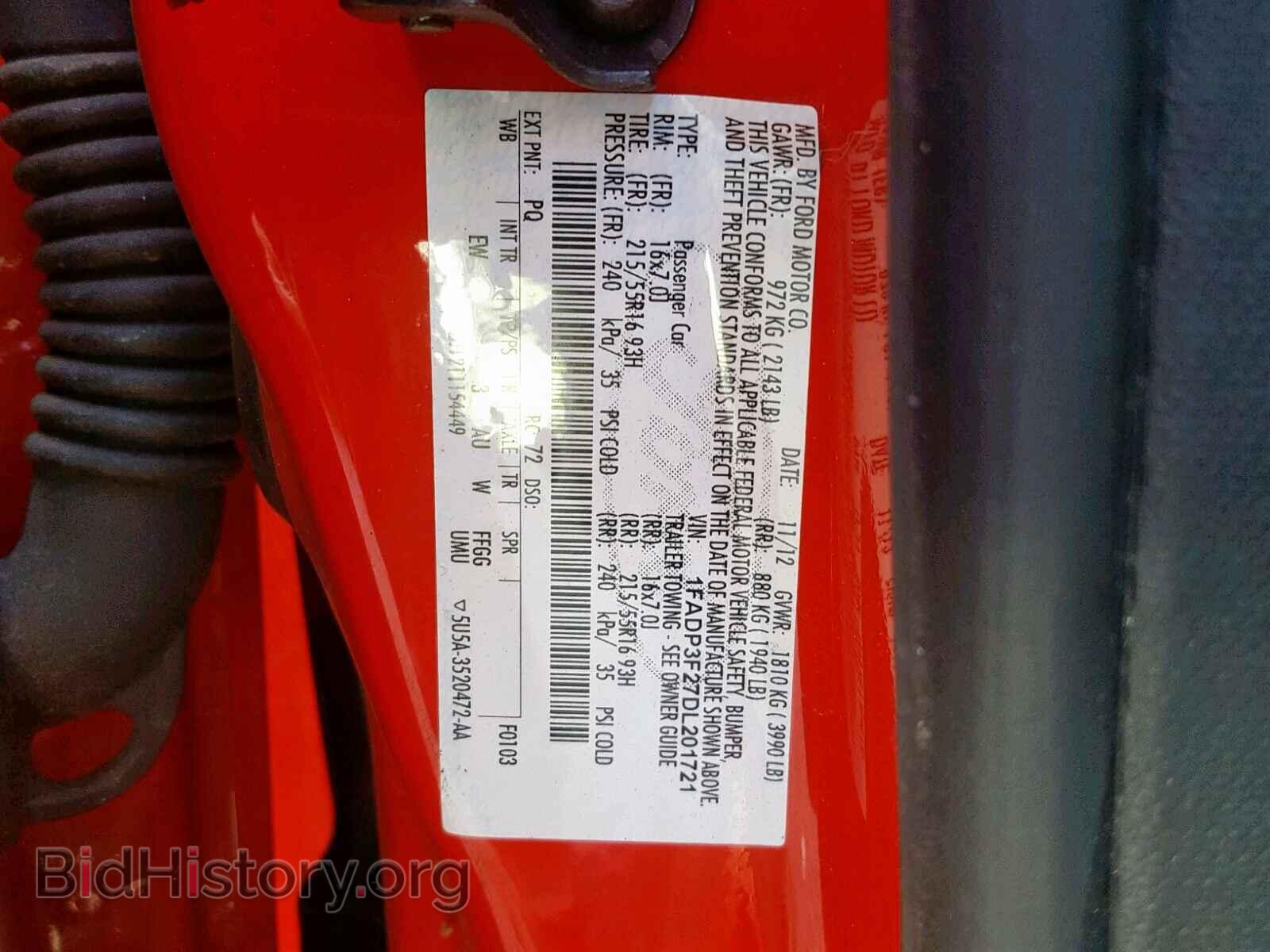 2013 FORD FOCUS - VIN: 1FADP3F27DL201721 - Photo 10
