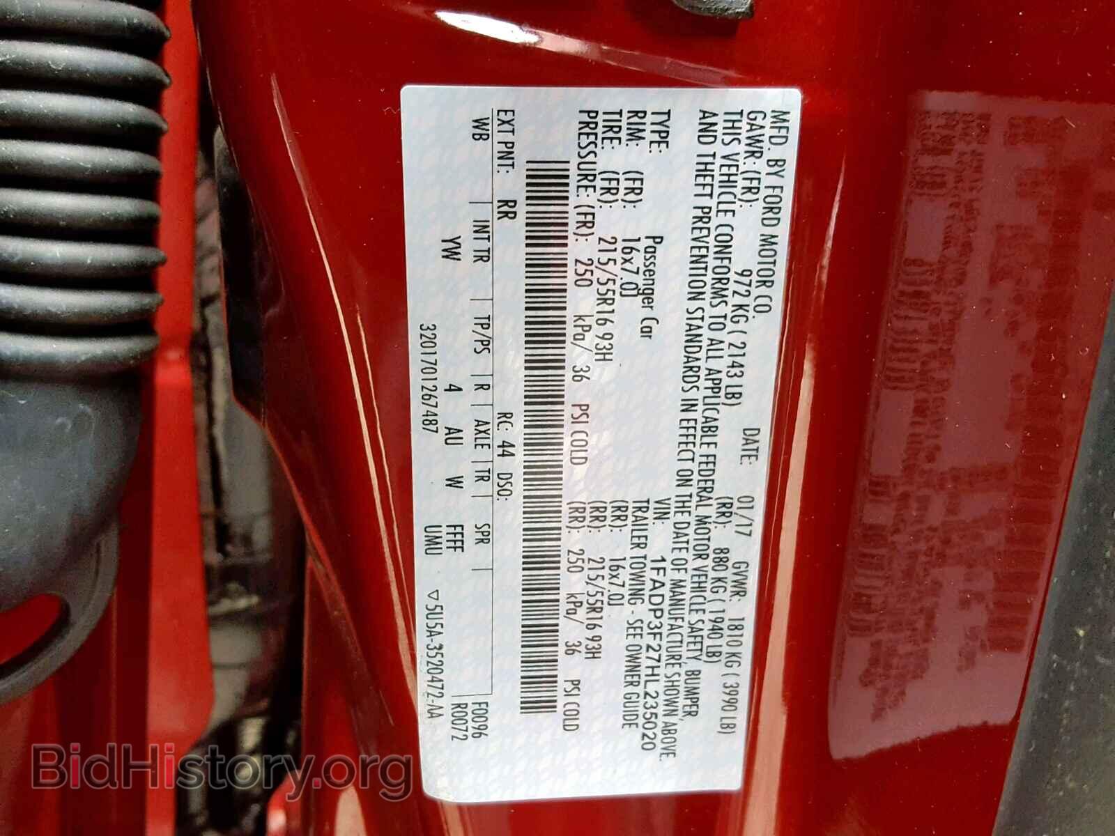 2017 FORD FOCUS - VIN: 1FADP3F27HL235020 - Photo 10