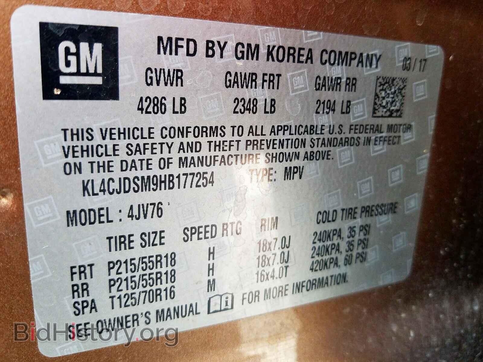 2017 BUICK ENCORE - VIN: KL4CJDSM9HB177254 - Photo 10