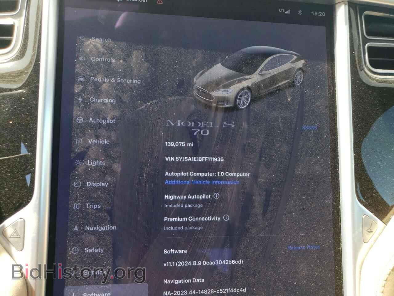 2015 TESLA MODEL S - VIN: 5YJSA1E18FF111936 - Photo 9