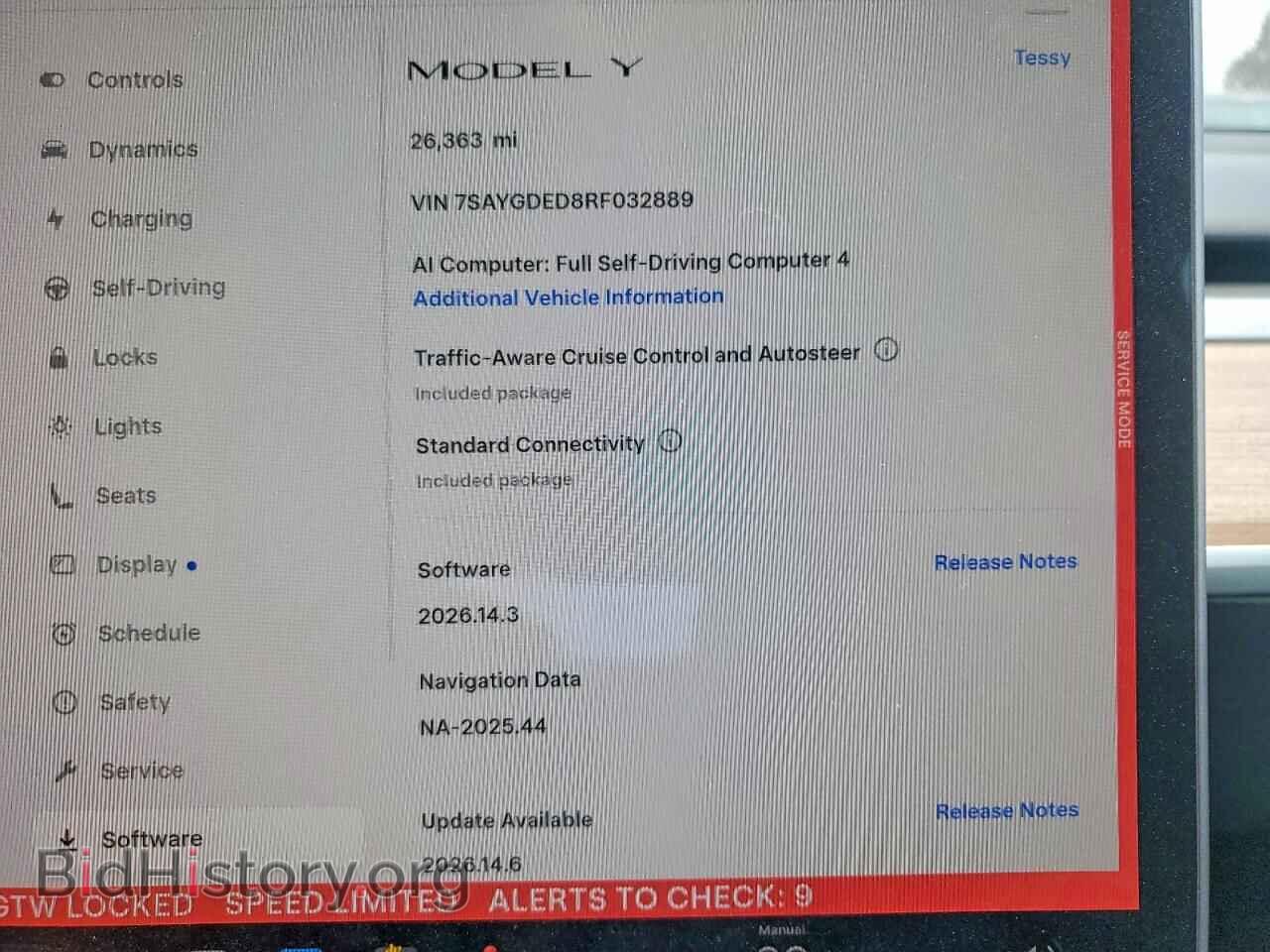 2024 TESLA MODEL Y - VIN: 7SAYGDED8RF032889 - Photo 9