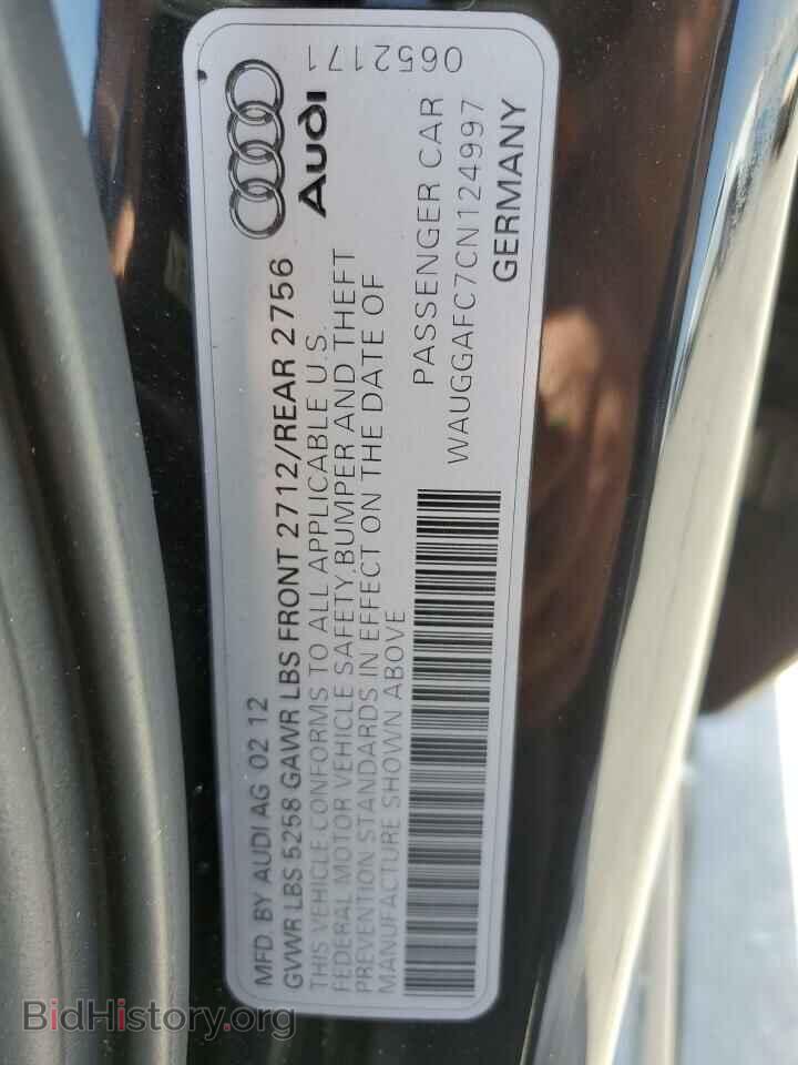 2012 AUDI A6 - VIN: WAUGGAFC7CN124997 - Фото 12