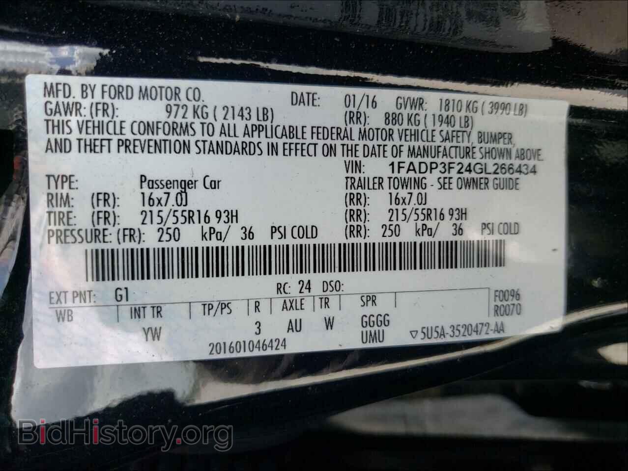 2016 FORD FOCUS - VIN: 1FADP3F24GL266434 - Photo 10