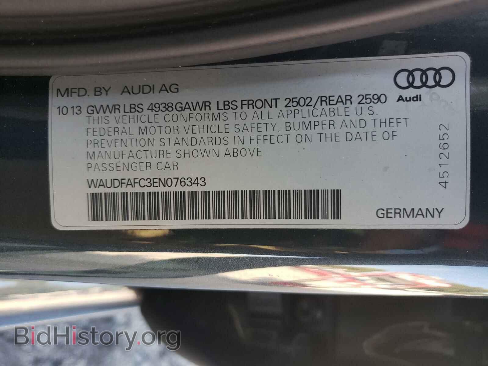 2014 AUDI A6 - VIN: WAUDFAFC3EN076343 - Photo 10