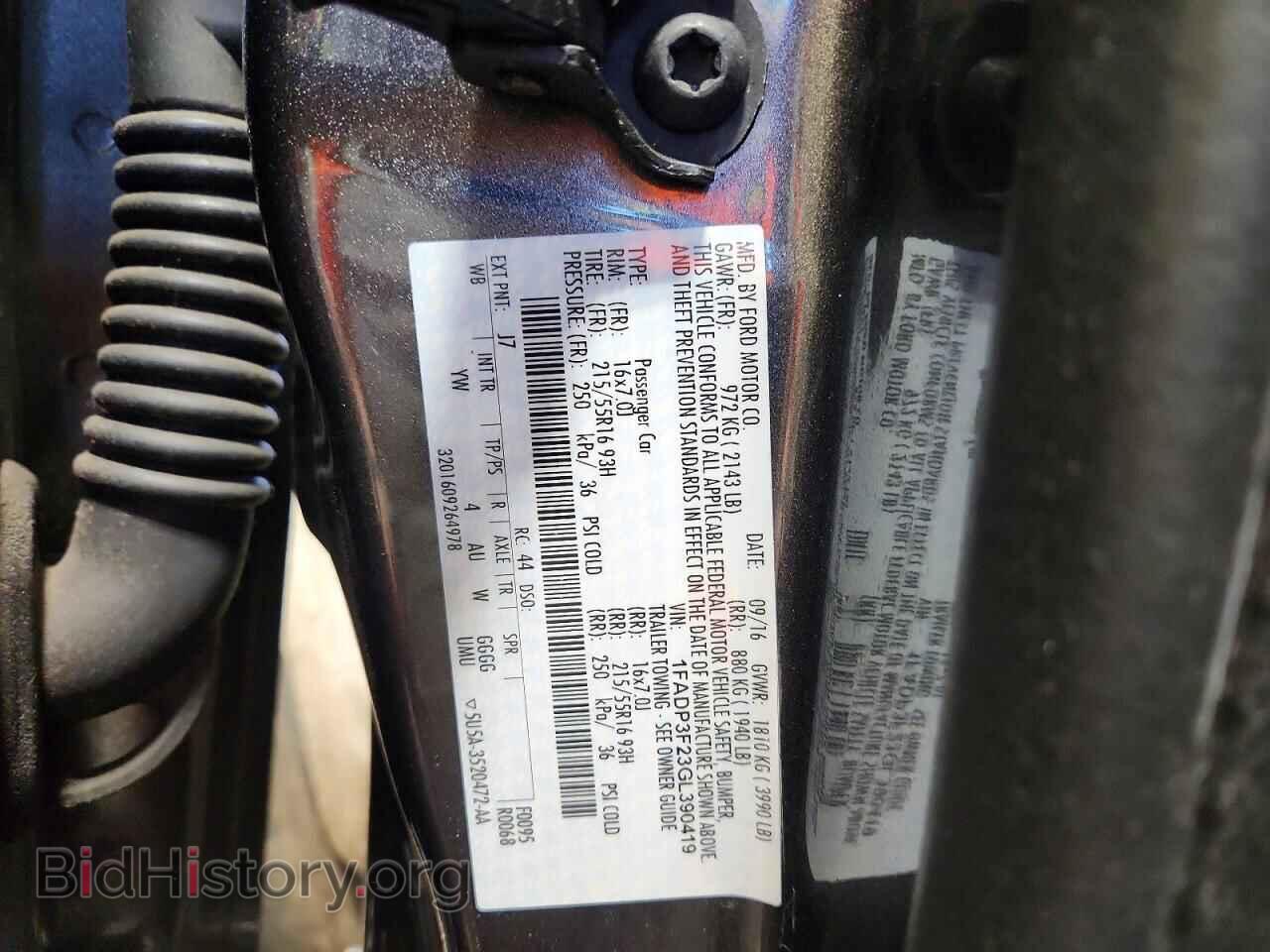 2016 FORD FOCUS - VIN: 1FADP3F23GL390419 - Фото 12