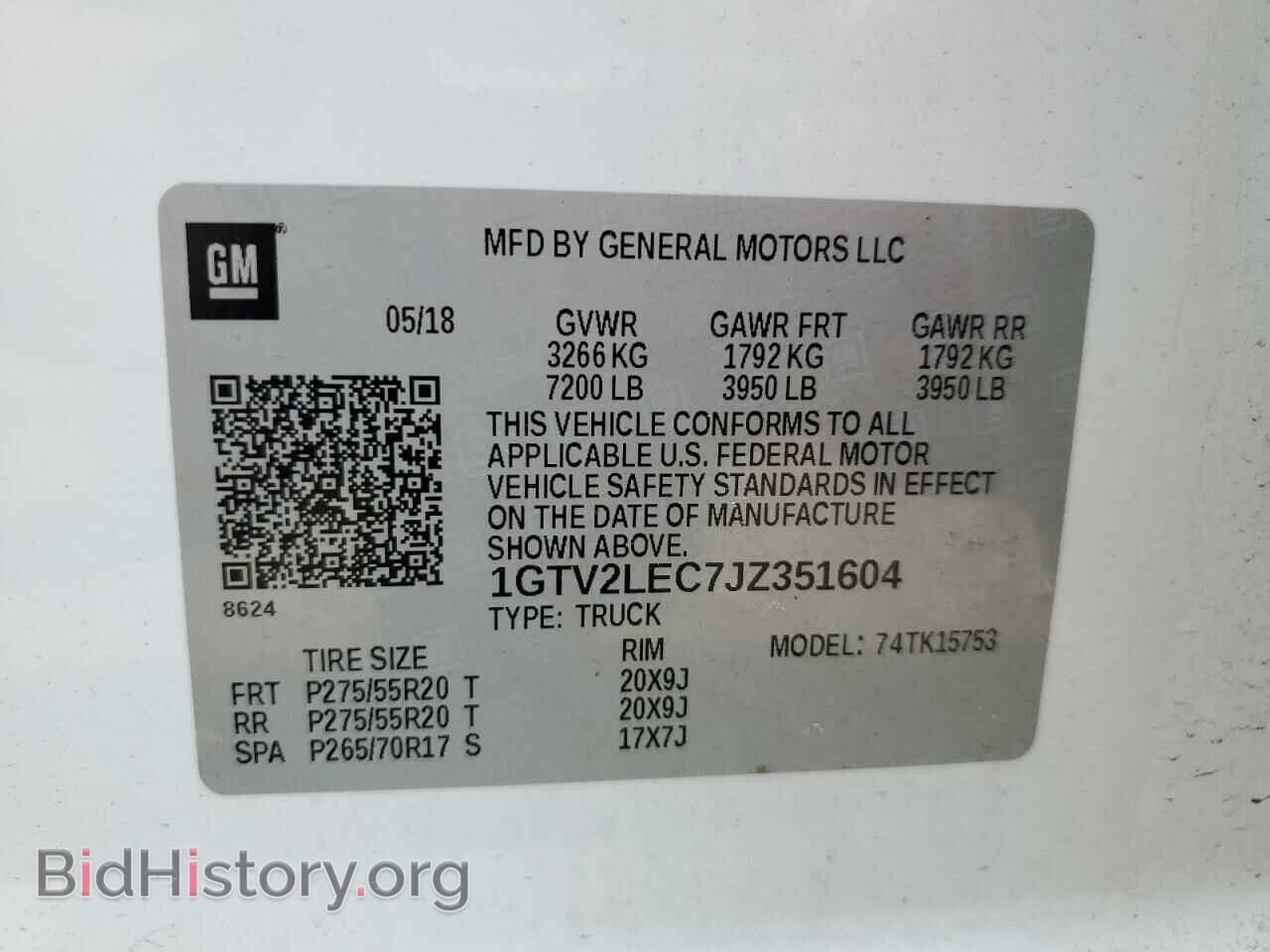 2018 GMC All Models - VIN: 1GTV2LEC7JZ351604 - Фото 12