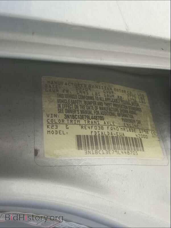 2009 NISSAN VERSA - VIN: 3N1BC13E79L448705 - Фото 10