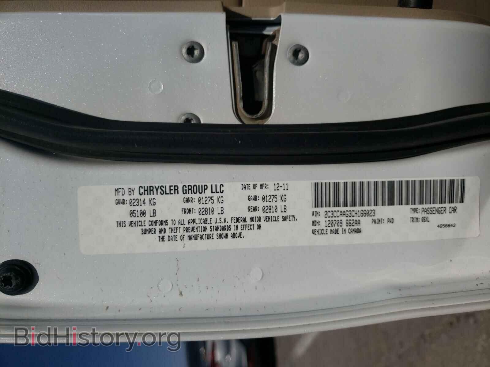 2012 CHRYSLER 300 - VIN: 2C3CCAAG3CH166023 - Фото 10