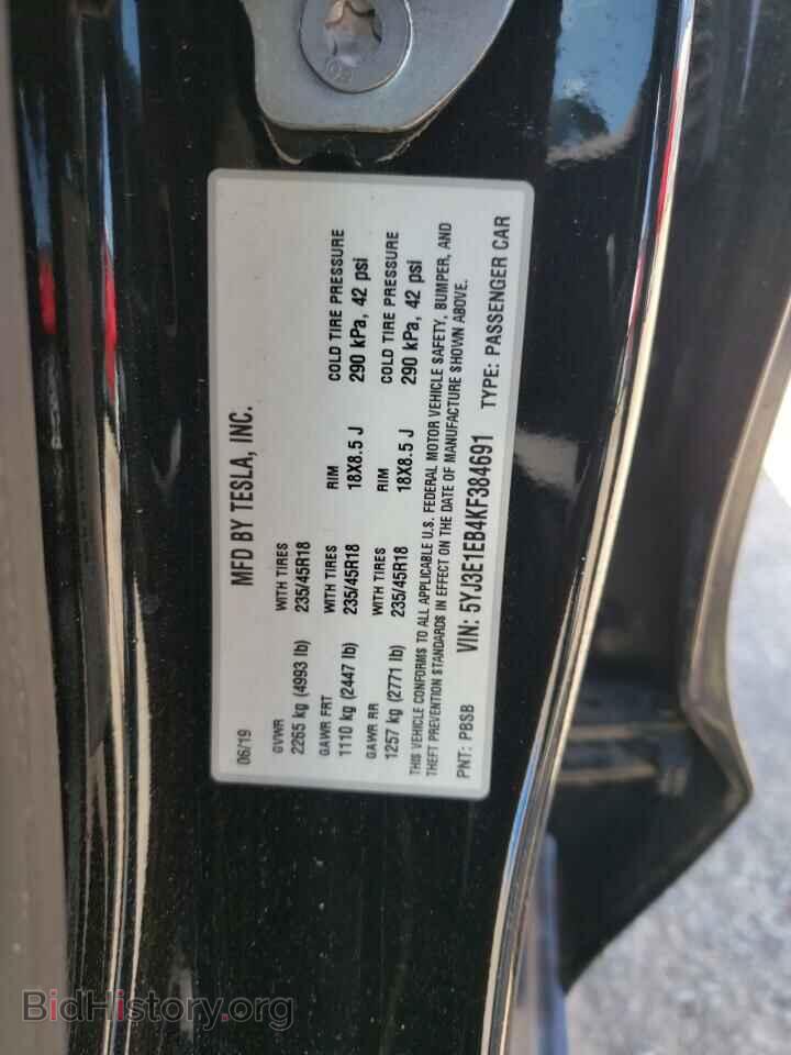 2019 TESLA MODEL 3 - VIN: 5YJ3E1EB4KF384691 - Photo 12