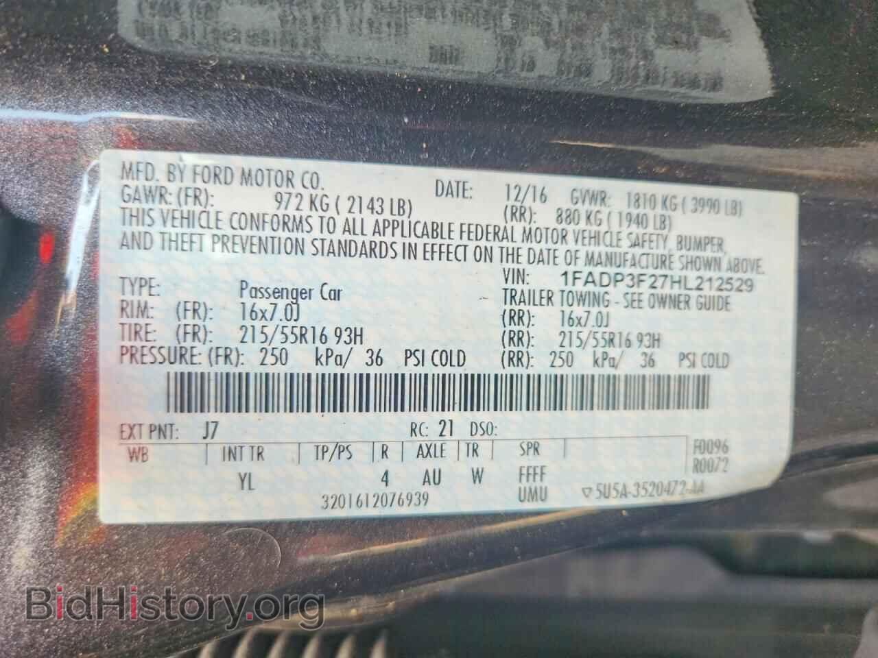 2017 FORD FOCUS - VIN: 1FADP3F27HL212529 - Фото 12