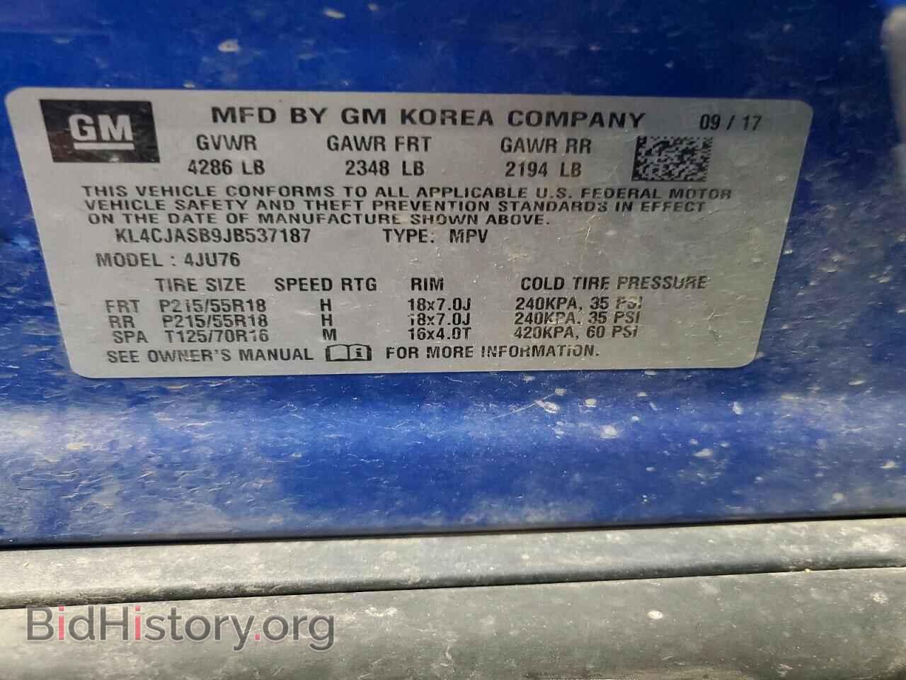 2018 BUICK ENCORE - VIN: KL4CJASB9JB537187 - Фото 12