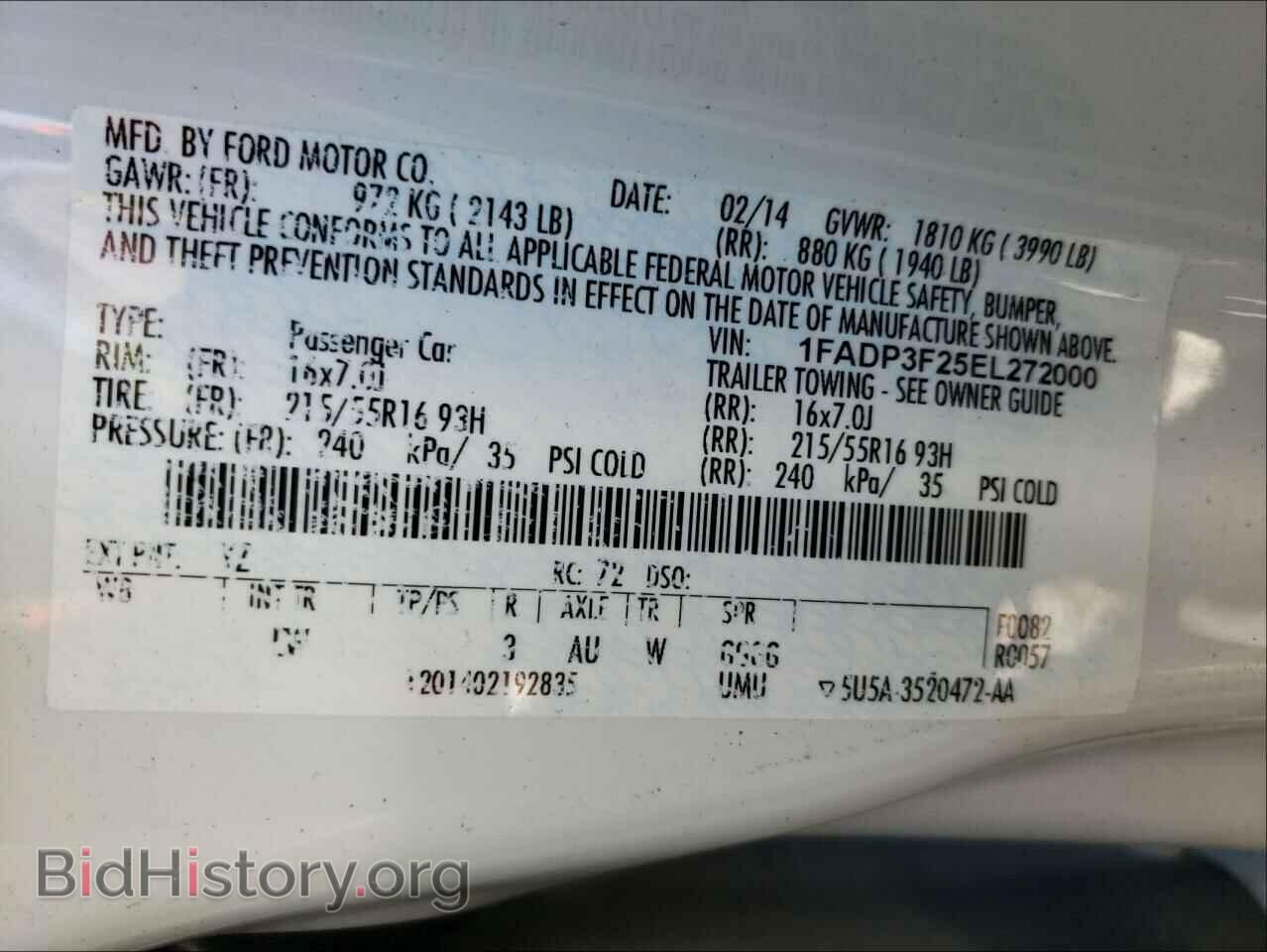 2014 FORD FOCUS - VIN: 1FADP3F25EL272000 - Photo 10