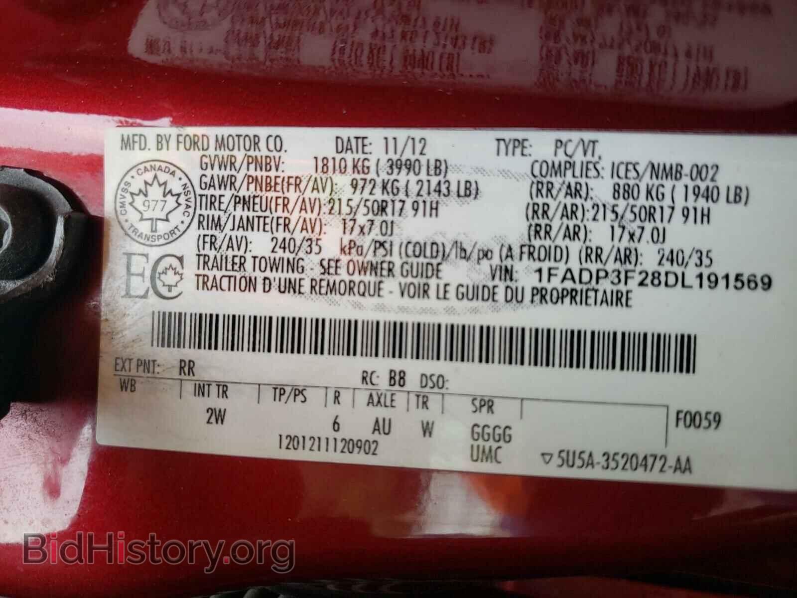 2013 FORD FOCUS - VIN: 1FADP3F28DL191569 - Photo 10