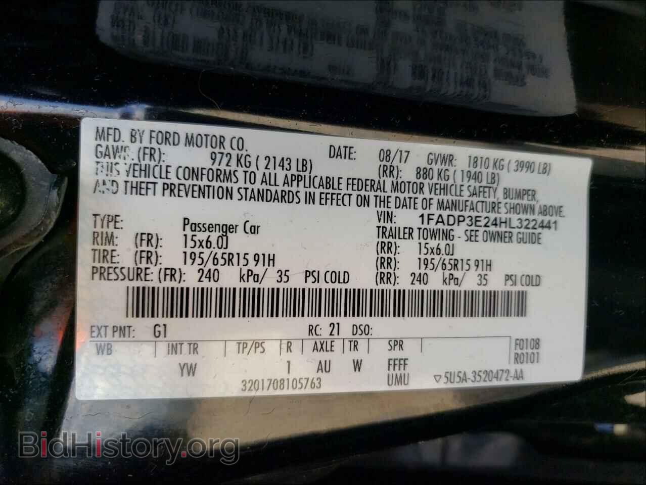 2017 FORD FOCUS - VIN: 1FADP3E24HL322441 - Photo 10