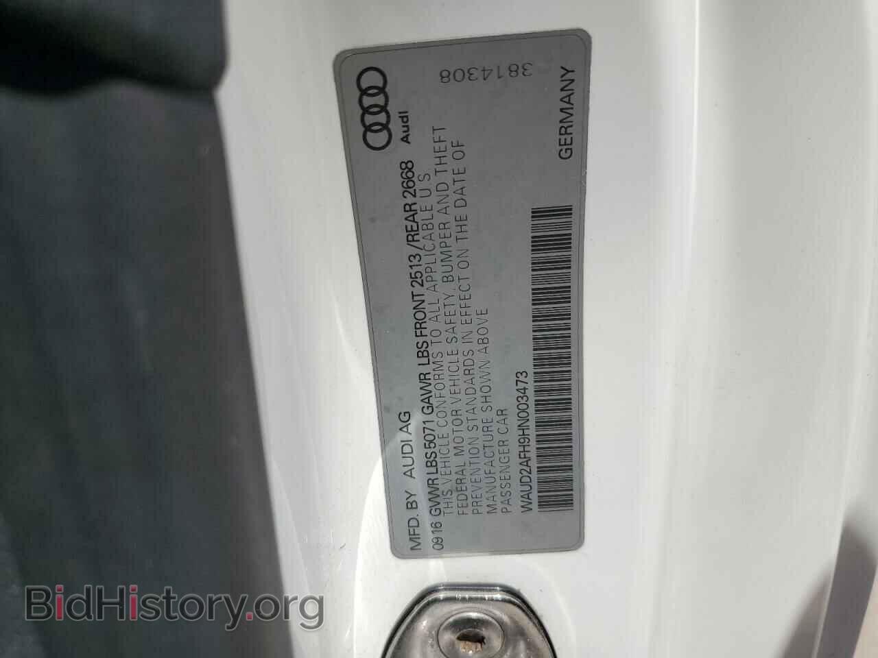2017 AUDI A5 - VIN: WAUD2AFH9HN003473 - Photo 12