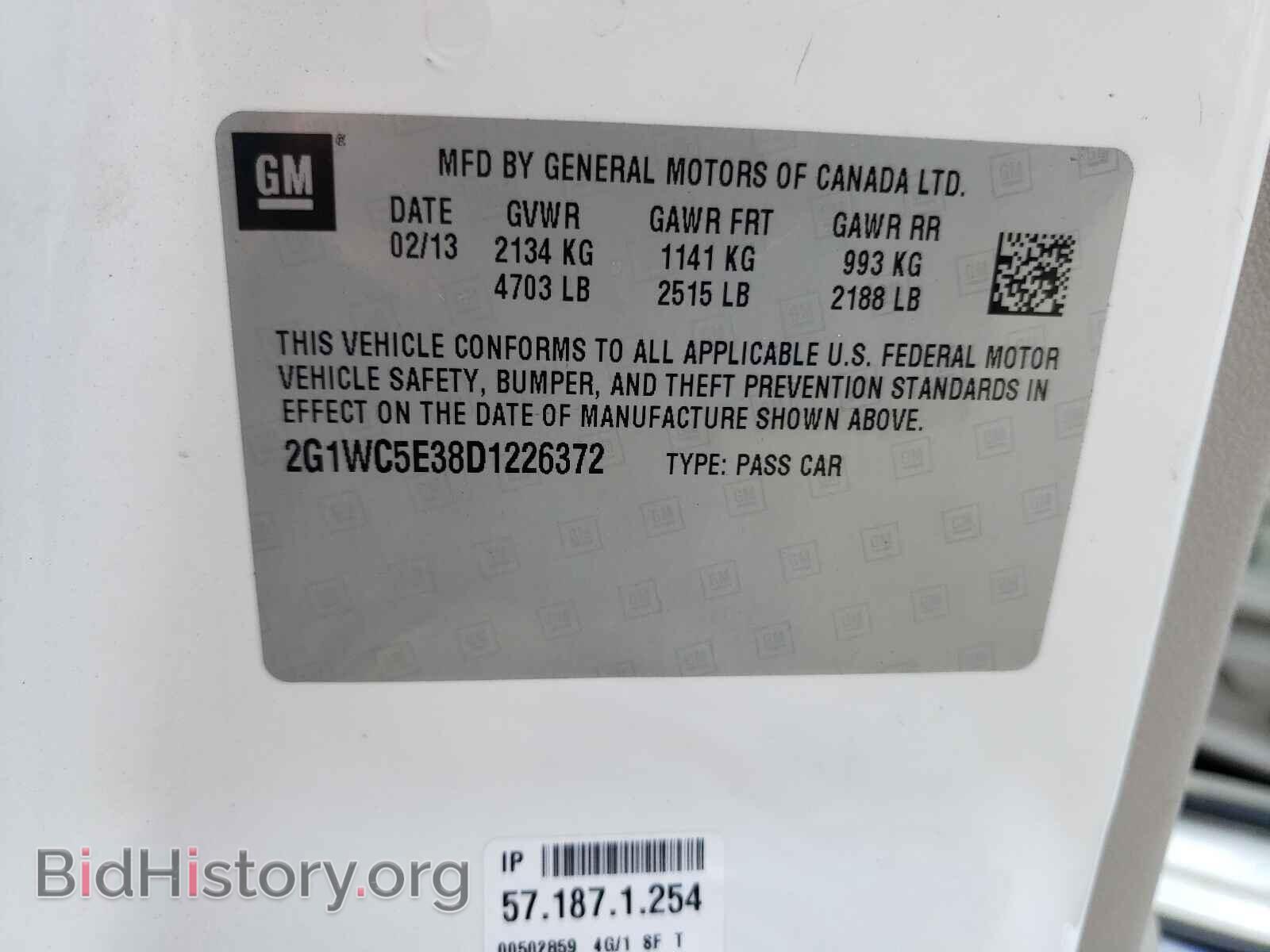 2013 CHEVROLET IMPALA - VIN: 2G1WC5E38D1226372 - Фото 10