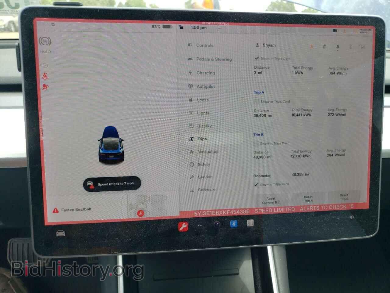 2019 TESLA MODEL 3 - VIN: 5YJ3E1EBXKF454386 - Фото 9