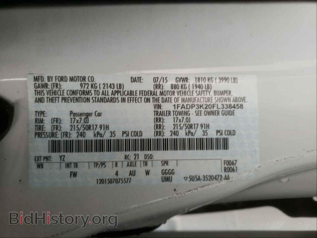 2015 FORD FOCUS - VIN: 1FADP3K20FL338458 - Photo 10