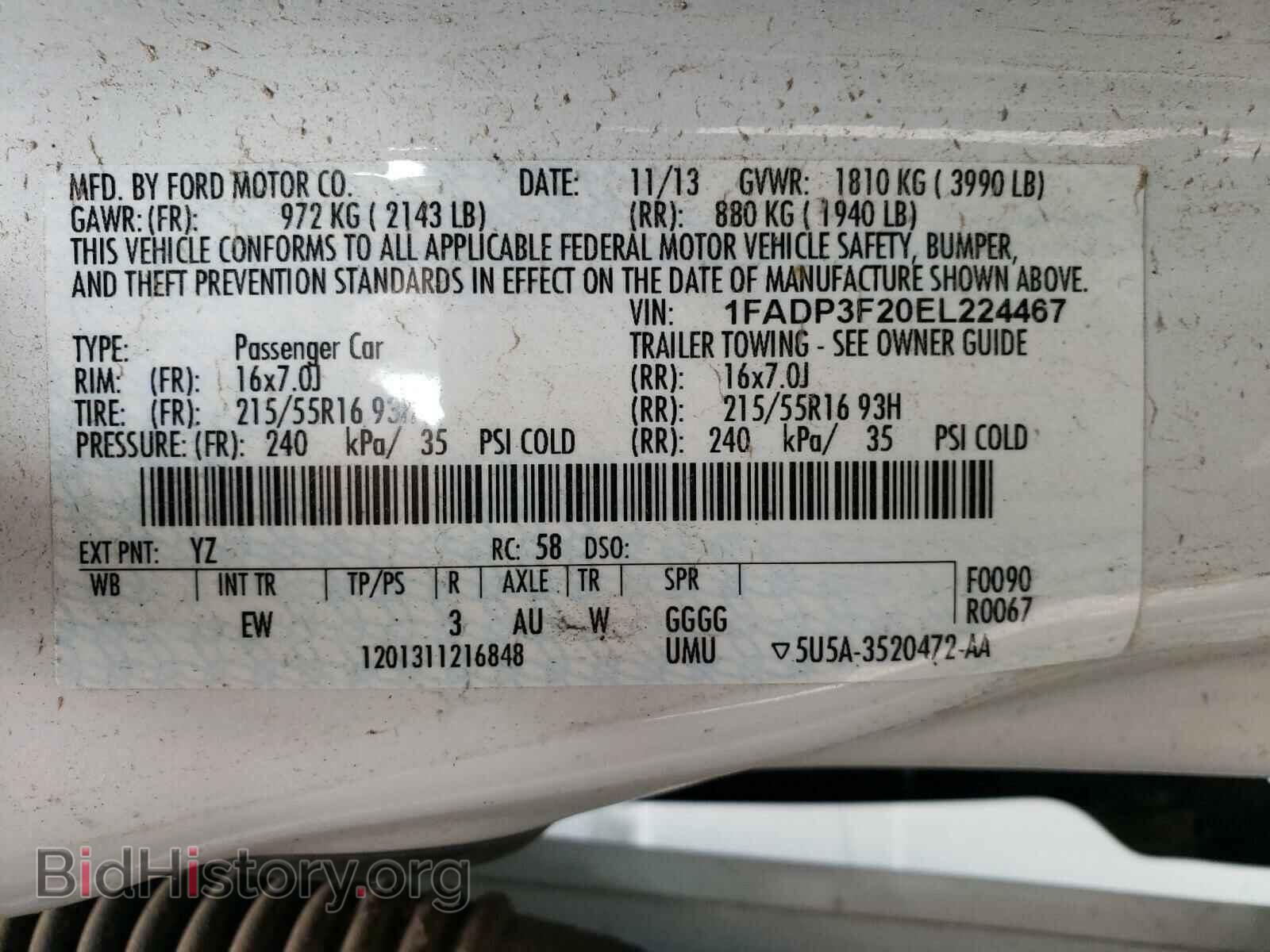 2014 FORD FOCUS - VIN: 1FADP3F20EL224467 - Photo 10