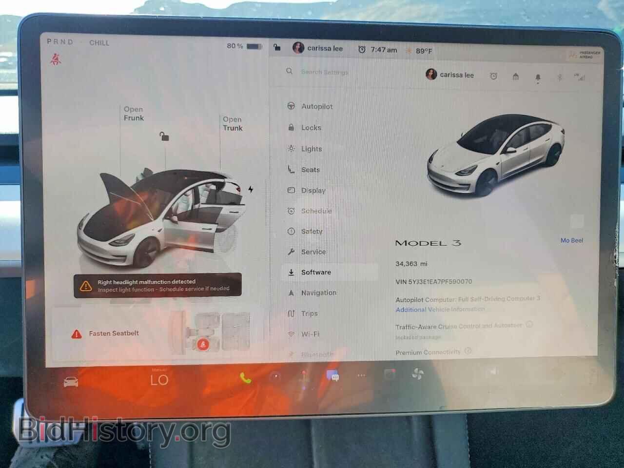 2023 TESLA MODEL 3 - VIN: 5YJ3E1EA7PF590070 - Photo 9