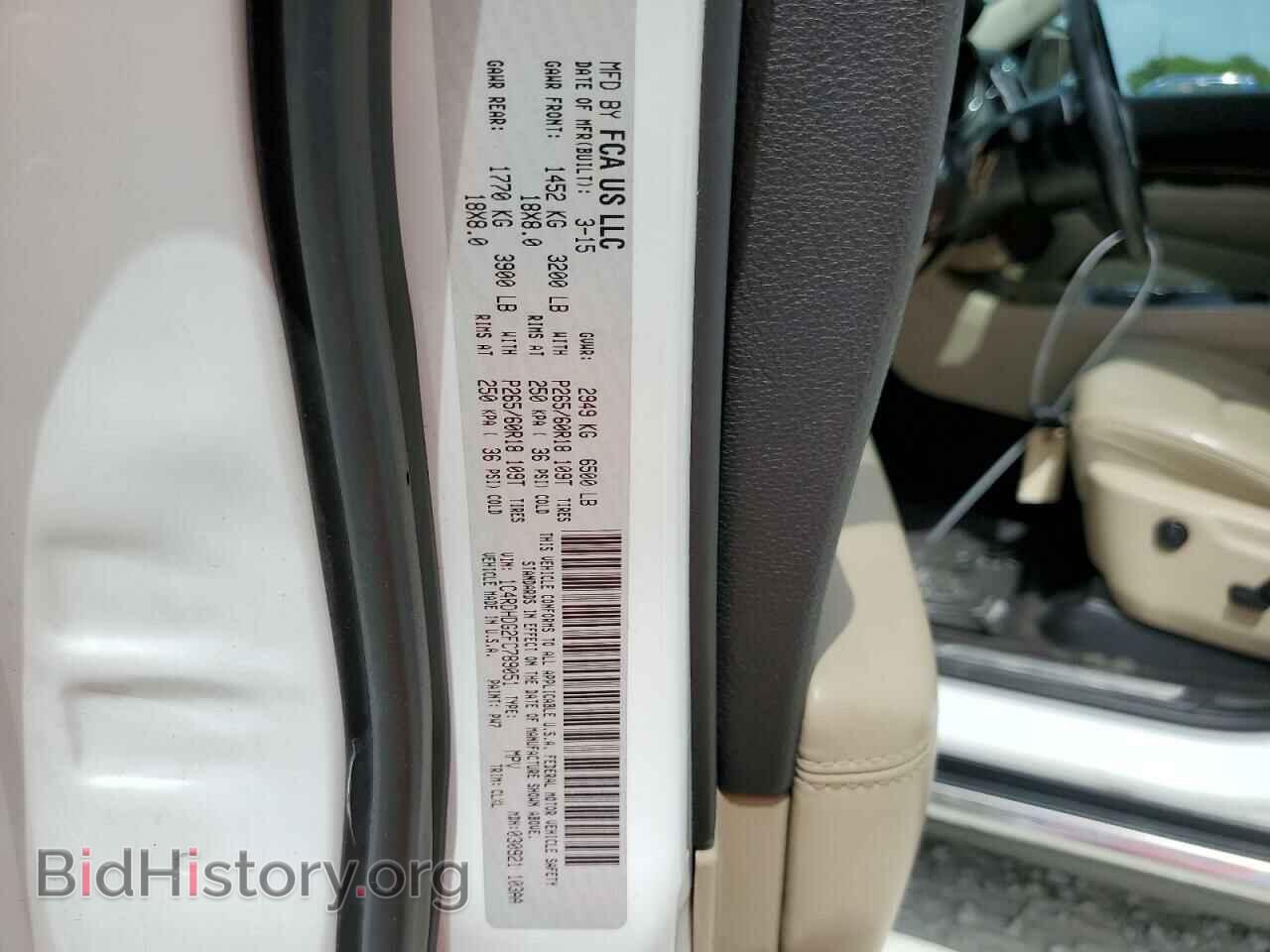 2015 DODGE DURANGO - VIN: 1C4RDHDG2FC789051 - Фото 10