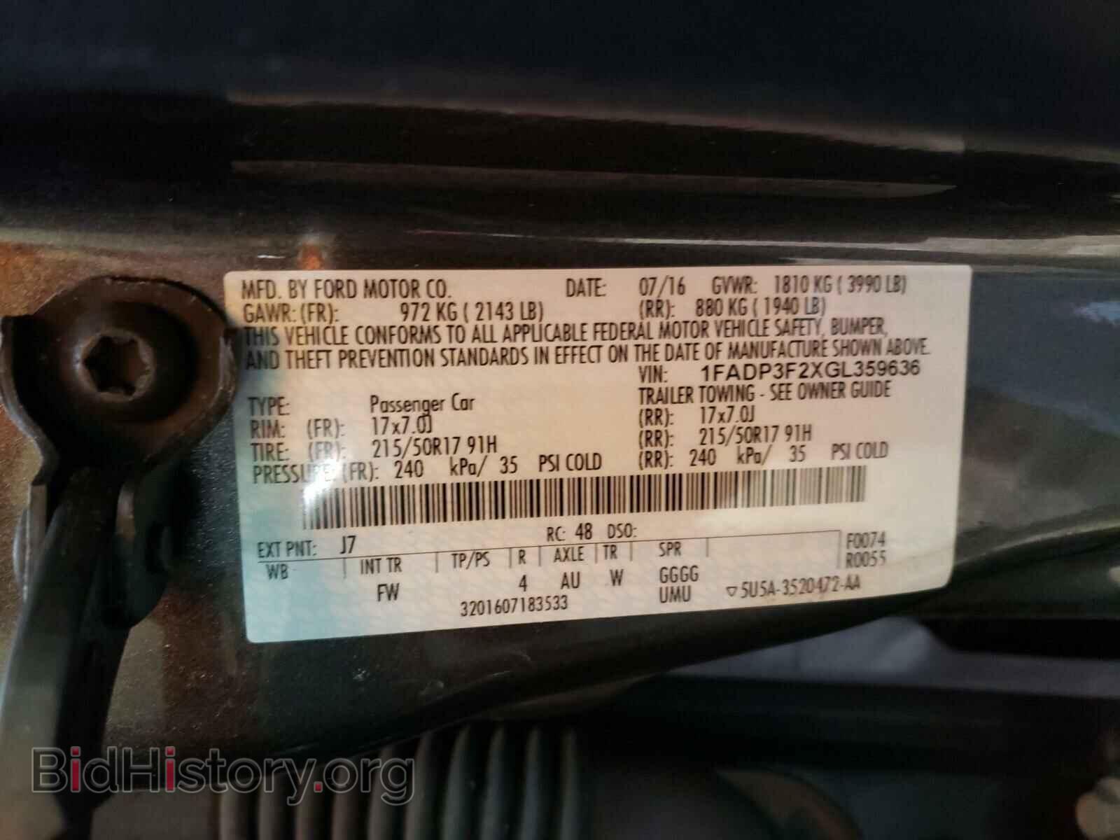 2016 FORD FOCUS - VIN: 1FADP3F2XGL359636 - Photo 10