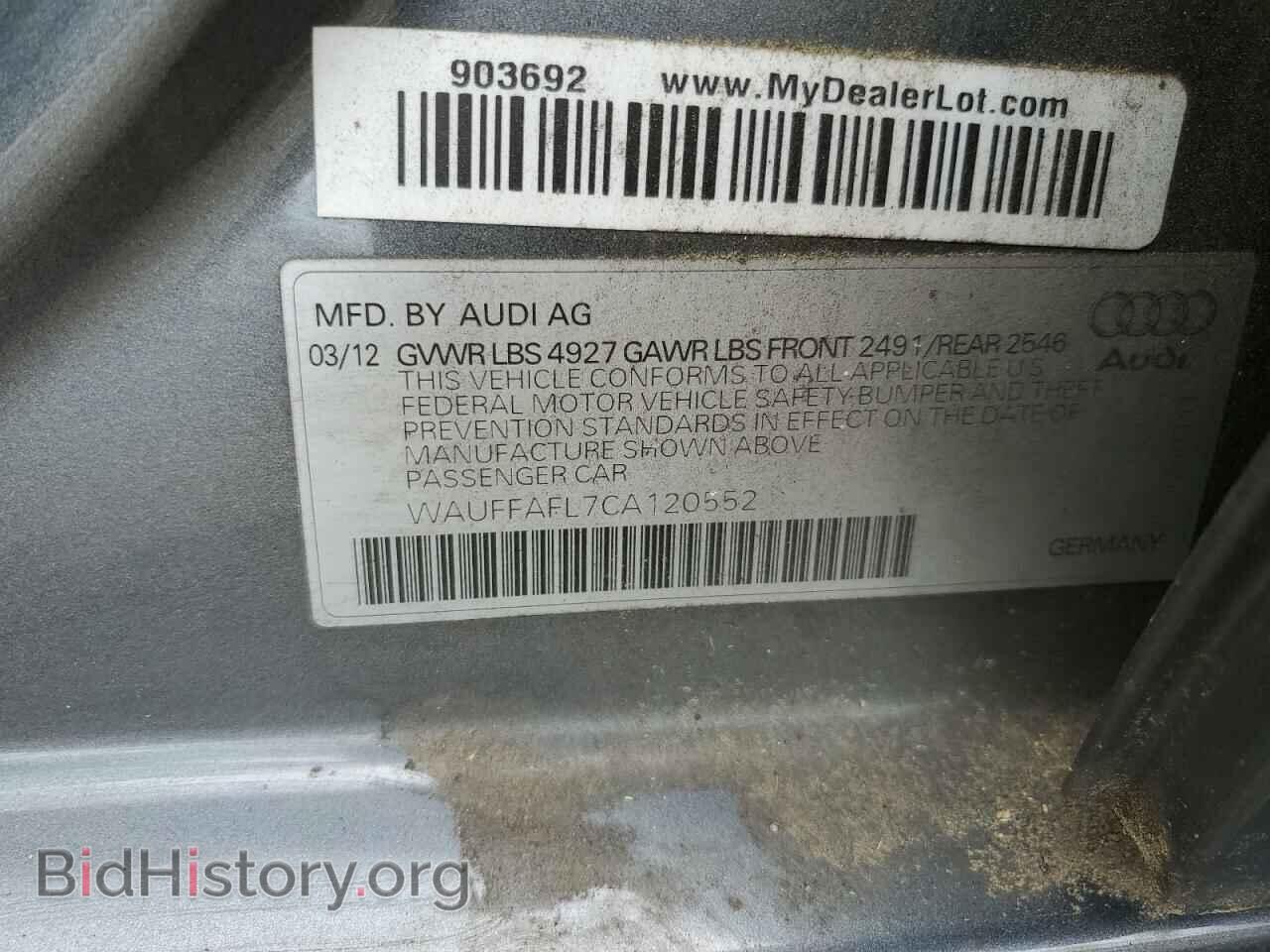 2012 AUDI A4 - VIN: WAUFFAFL7CA120552 - Photo 12