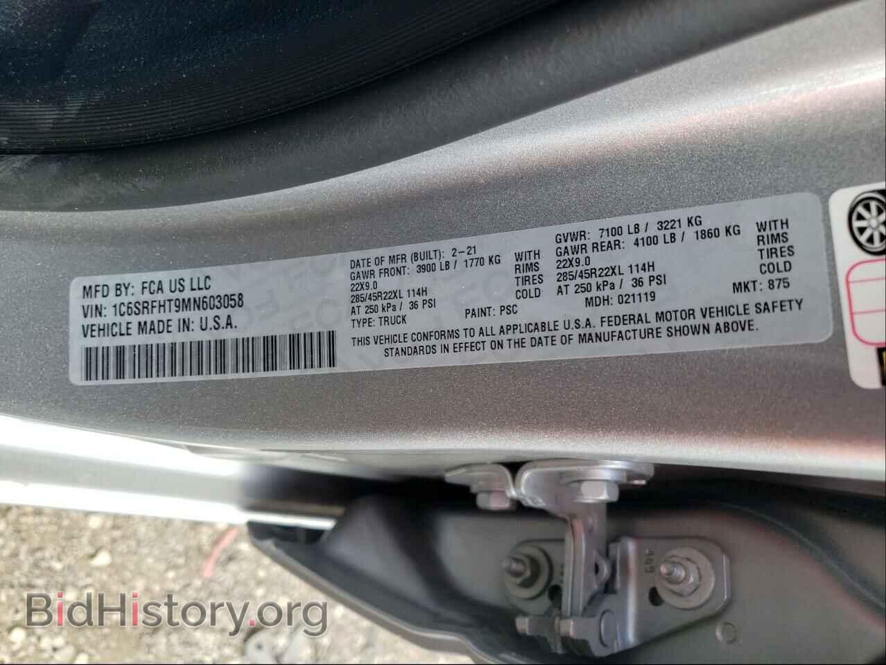 2021 RAM 1500 - VIN: 1C6SRFHT9MN603058 - Photo 10
